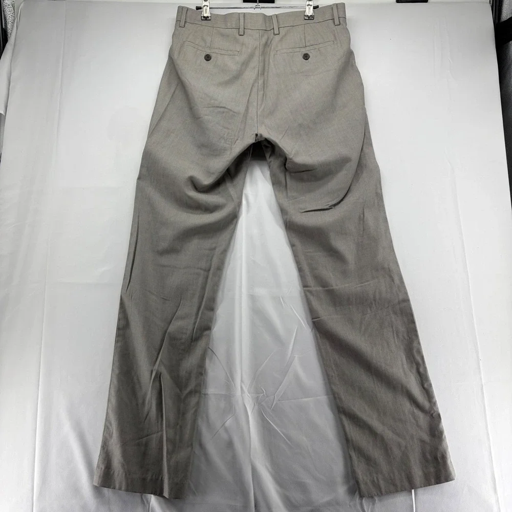 Banana Republic Mens Gray NonIron Tailored Slim Fit Dress Pants 32x34 Fits 32x33
